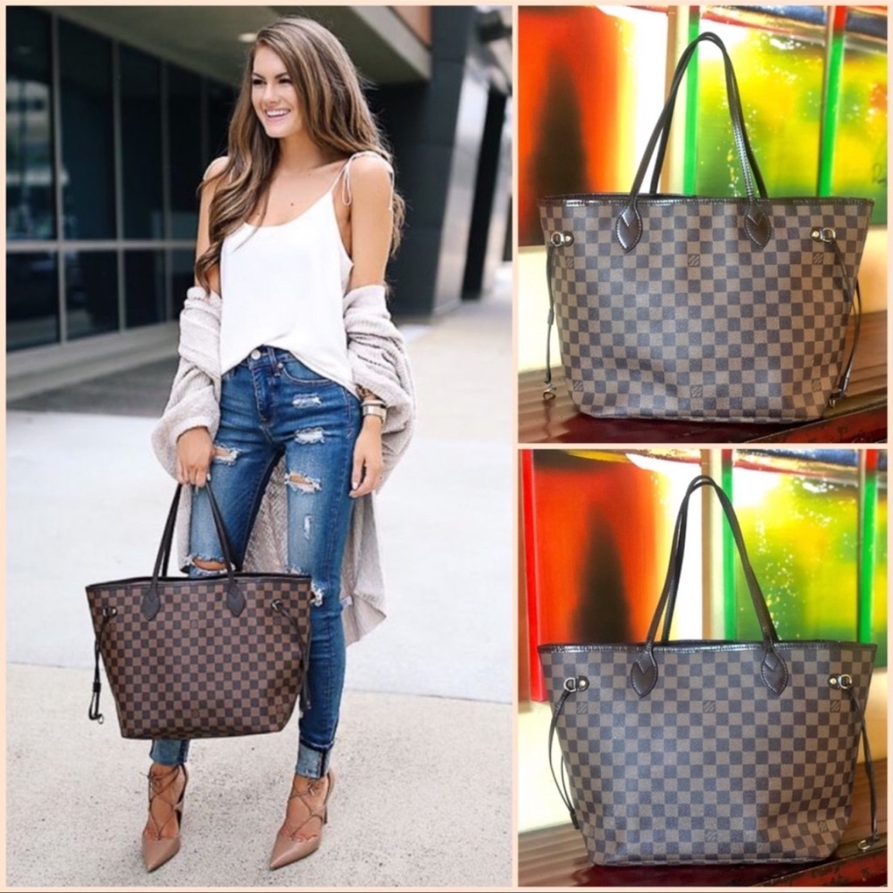 LV Neverfull MM Damier Ebene